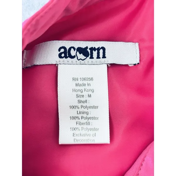 Acorn‎ Pink Quilted Lightweight Jacket Coat Full Zip Womens Medium - Image 3