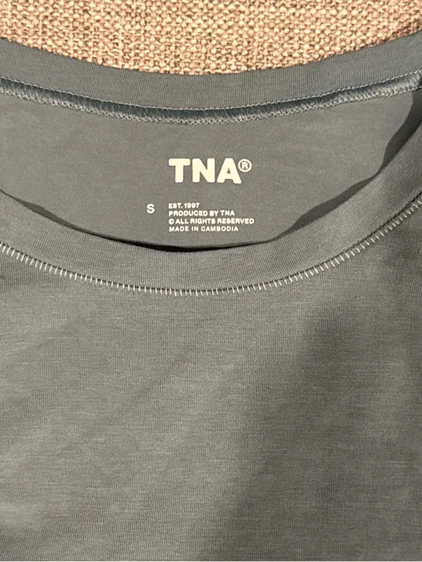TNA Classic Crewneck Tee in Slate Teal - Image 3
