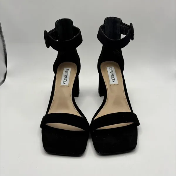 Steve Madden Women Reverie Ankle Leather Square Toe‎ Sandals shoes sz 6M - Image 2