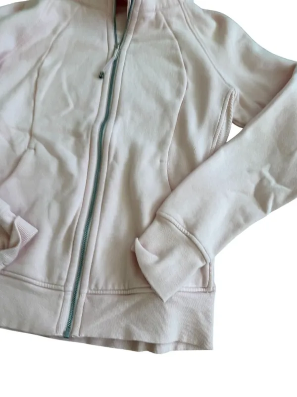 LULULEMON Pink Crop Hooded Zip Sweatshirt Size 8 - Image 9