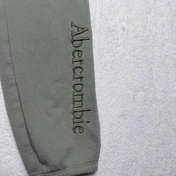 Abercrombie & Fitch Soft AF Collection Womens Sweatpants Size M Olive Green Logo - Image 4