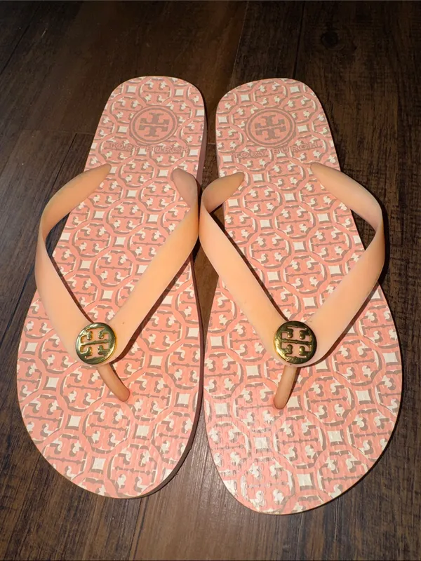 Tory Burch Coral Logo Thong Sandals - Image 2