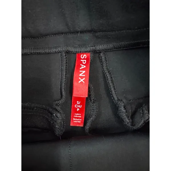 Spanx The Perfect Pant Slim Straight Leg Black Ponte Trousers Size Small Women's - Image 3