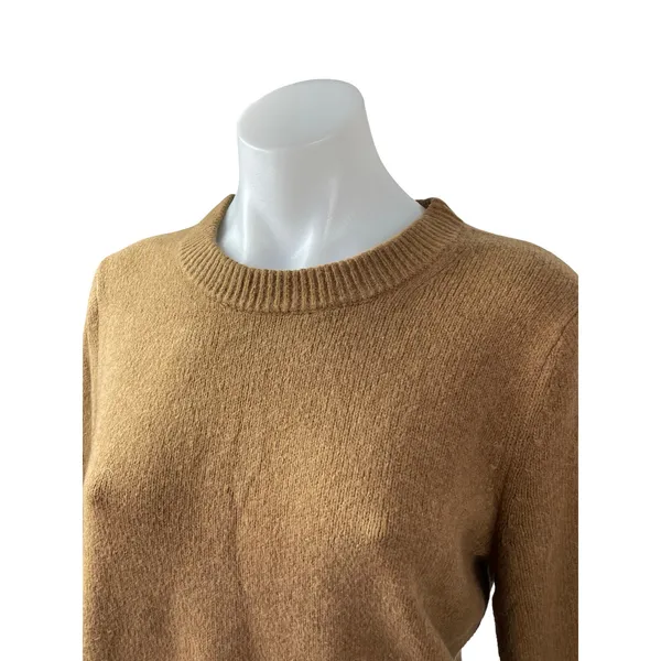 Gap Women's Tan Knit Long Sleeve Crew Neck Cozy Pullover Sweater Top Size M - Image 2
