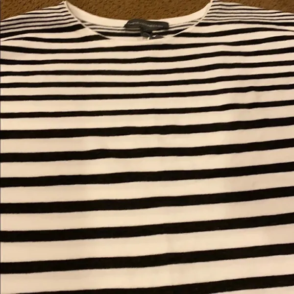 French Connection White & Grey Striped Sweater - Image 5