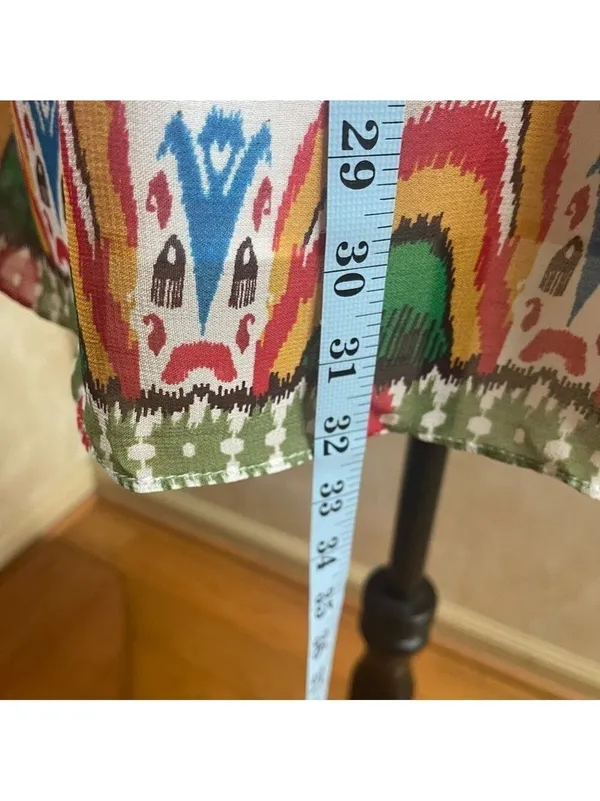 ZARA Chiffon Printed Strappy Embroidered Dress Open Back Sequins multicolor XS - Image 10