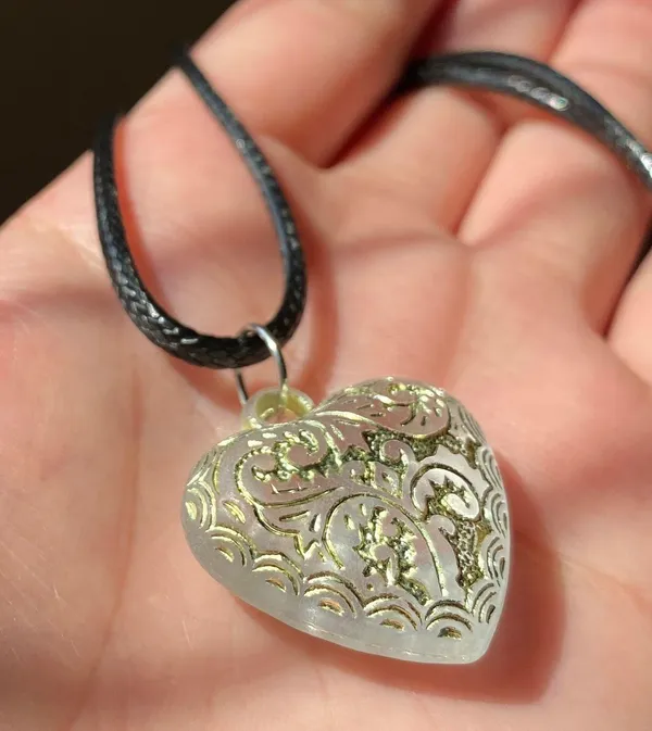 Handmade chic fairy cottage vintage retro style heart necklace🌿✨ - Image 3