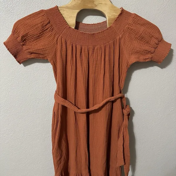 Lulus Ready for Sunshine Rust‎ Orange Off-the-Shoulder Maxi Dress Size Medium - Image 2