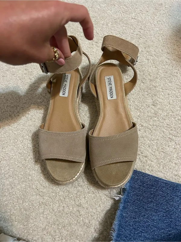 Steve Madden Beige Espadrille Platform Sandals - Tan - Image 2