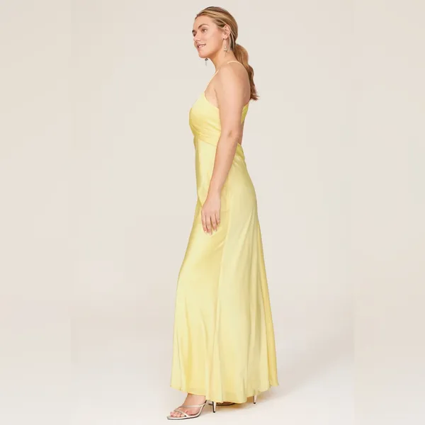 MAC‎ DUGGAL yellow twist front gown maxi dress bridesmaid formal 14 - Image 2