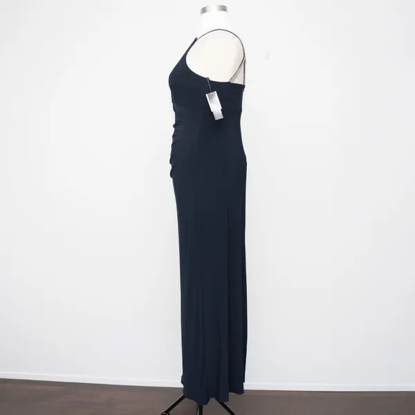Betsy‎ & Adam. Jayleen High Neck Jeweled Back Gown. - Image 8