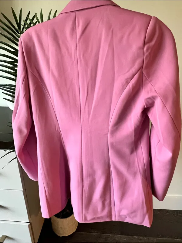 Women’s Pink Blazer Jacket Size M - Image 3