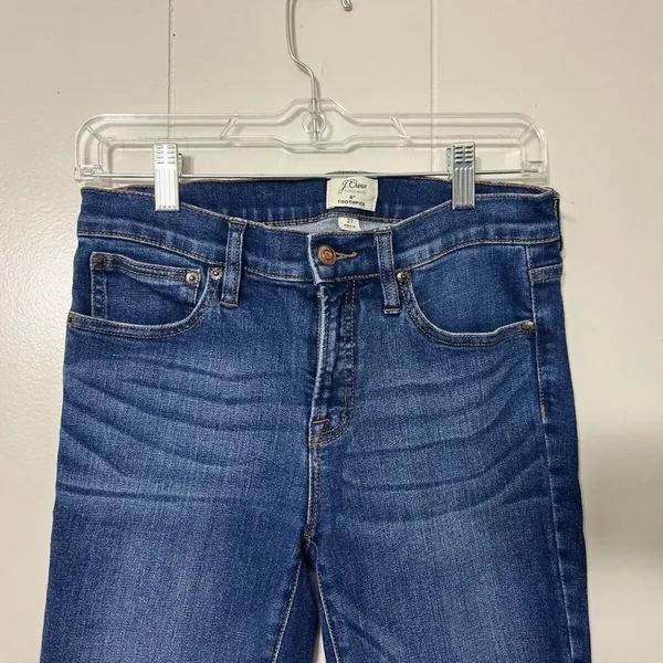 J.Crew 8” Toothpick Skinny Stretch Jeans Blue Women’s Size 27 Classic Denim - Image 3