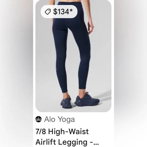 Lululemon Alo Yoga NWT 7/8 High Waist Airlift leggings Navy Size XXS - Image 11