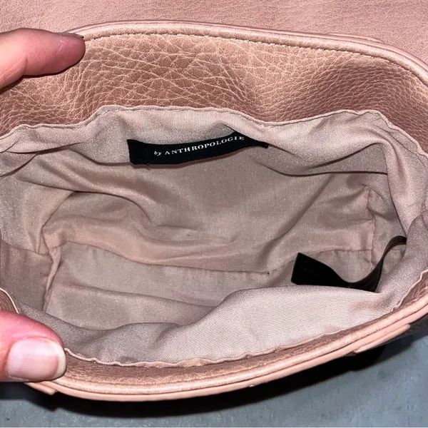 Anthropologie Aidy Pink Faux Leather Barrel Bag - Image 10