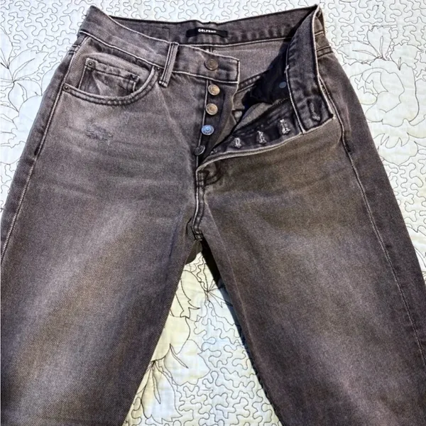GRLFRND Karolina High Rise Straight Jeans Montego Bay Wash Button Fly Sz 23💛 - Image 4