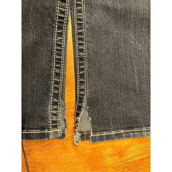 Miss Me Jeans Low Rise Easy Boot Size 28 Embellished Flap Pockets Thick Stitch - Image 10