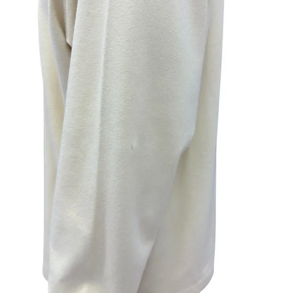 Vintage Reebok Mock Neck Pale Yellow Embroidered Horseshoe Logo Sweatshirt Large - Image 14