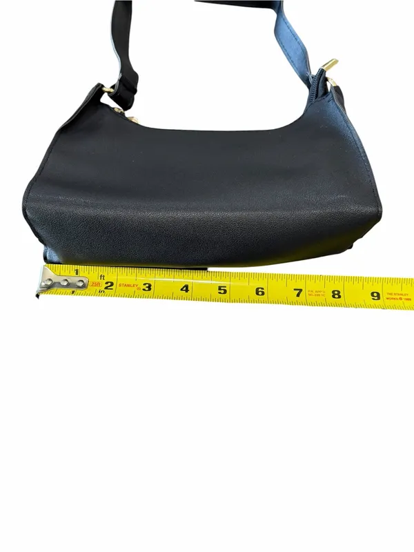 Women's Small Short Strap Faux Leather Black Purse #260812 - Image 4