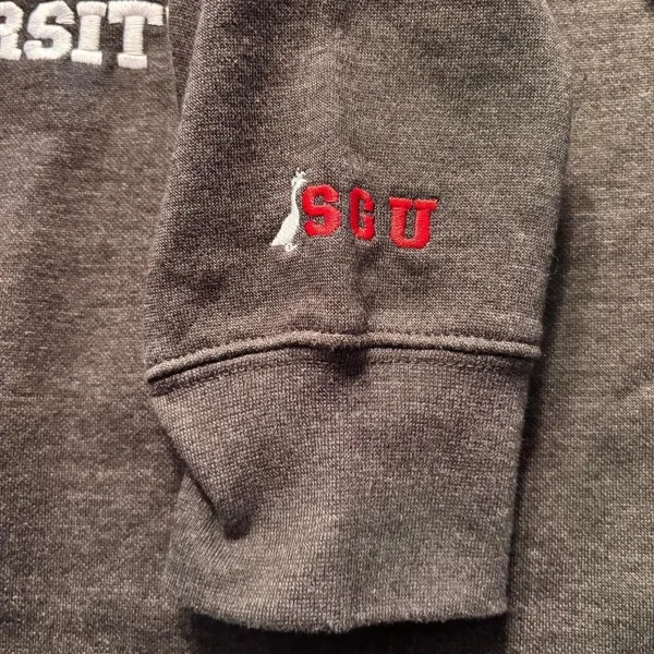 Silly Goose University Sweatshirt Dark Grey Women's Size‎ L - Image 4