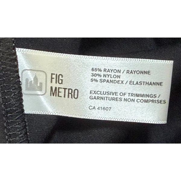 FIG Metro Skirt M Black Knit Pull On Knee Length Travel Pencil Skirt - Image 8
