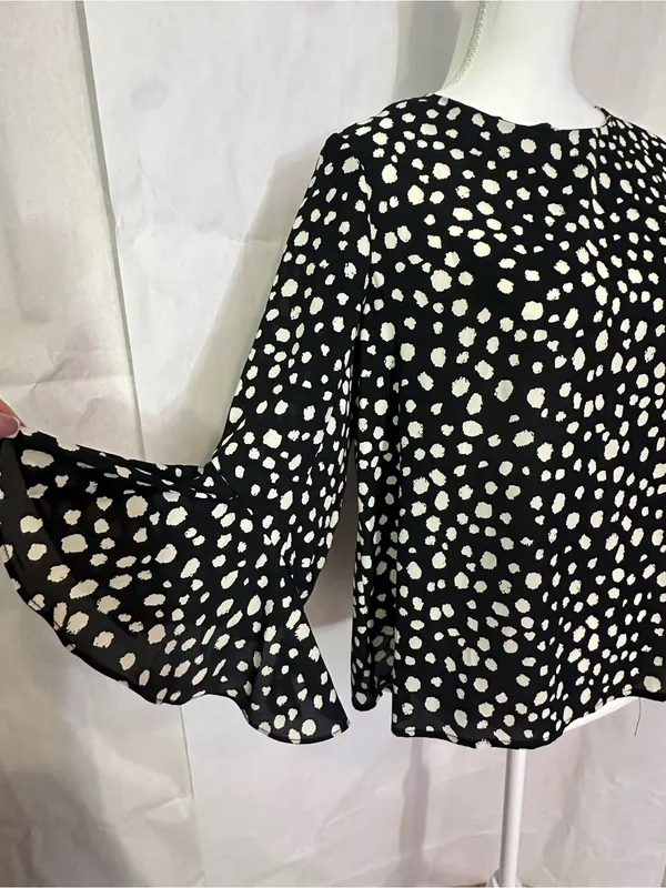 Wishlist Black and White Spot Print Blouse - Image 2