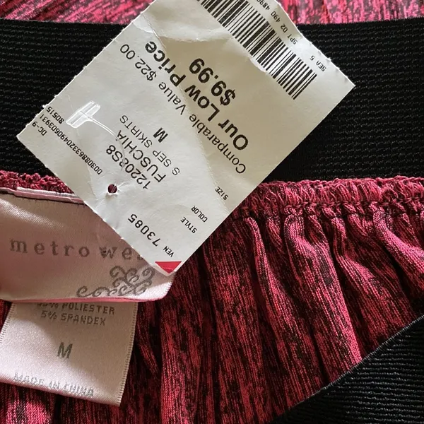 Metro Wear Pink and Black Skirt - Image 4