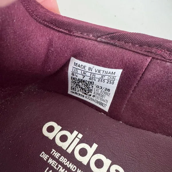 Adidas Samba Mary Jane Burgundy Size 8.5 - Image 5
