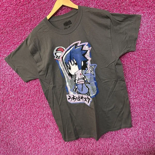 Naruto Shippuden Chibi Style Sasuke Uchiha Anime Tee L - Image 3
