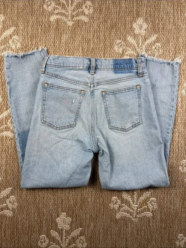 Abercrombie & Fitch Light Blue Distressed Boyfriend Jeans - Image 4