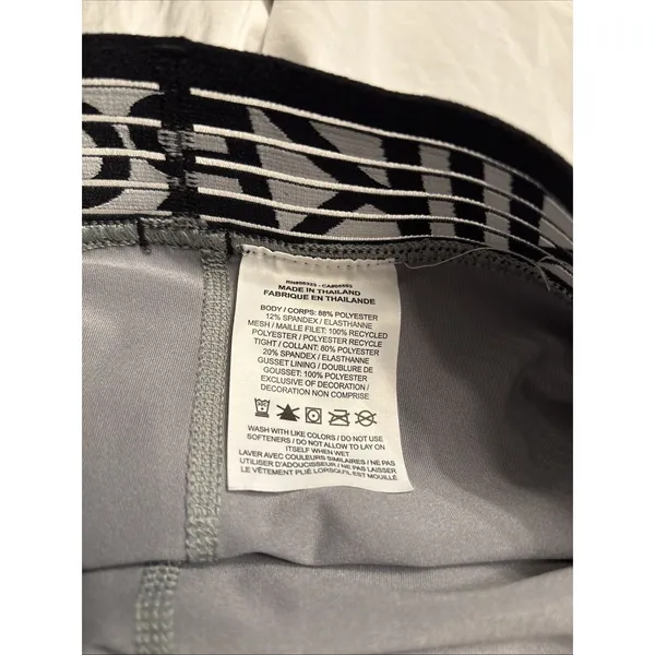 Nike Pro Shorts Womens Small White/ Gray Dri-Fit Running Workout Breathable - Image 4