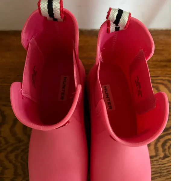 Hunter Original Chelsea Rain Boots Pink Rubber Ankle Waterproof WFS2006RMA US 5 - Image 5