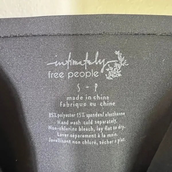 Free People Intimately Solid Brami Bralette Black Minimalist Longline Size S - Image 4