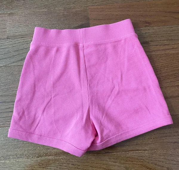 ZARA NWOT barbie bubble gum pink ribbed cotton shorts - Image 5