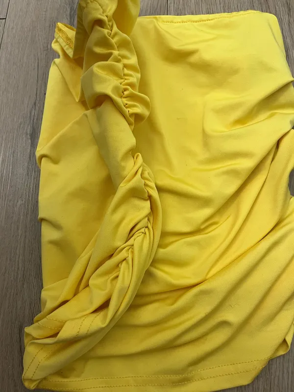 SheIn Yellow ruched top - Image 2