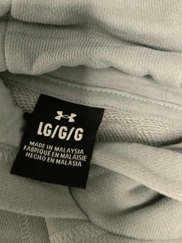 Under Armor Large Hoodie Women's Grey Long Sleeve Oversized Activewear - Image 2