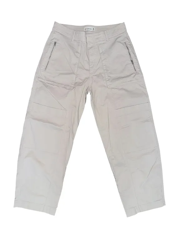 Abercrombie & Fitch Beige Cargo Pants Twill Cotton Pockets High Rise Utility - Image 2