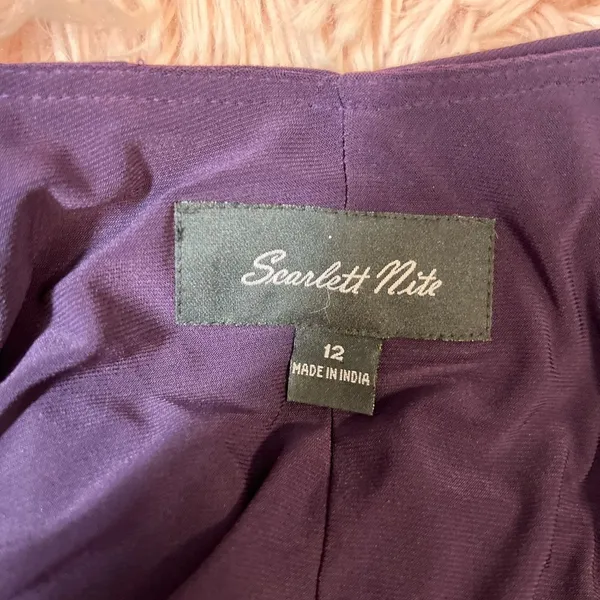 Scarlett night Purple off the shoulders dress size 12 - Image 3