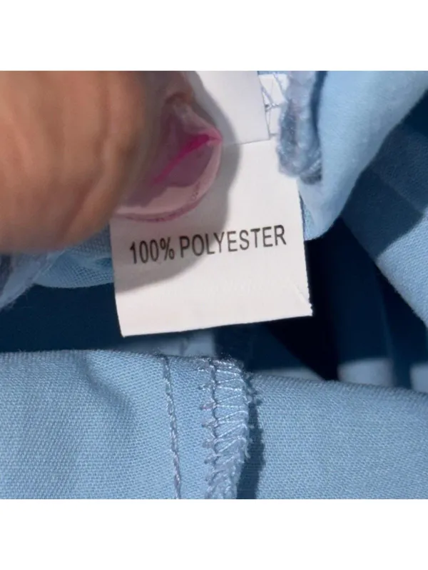 Shein Light Blue Ruffle Strap Wide Leg Jumpsuit Size Large - Image 12