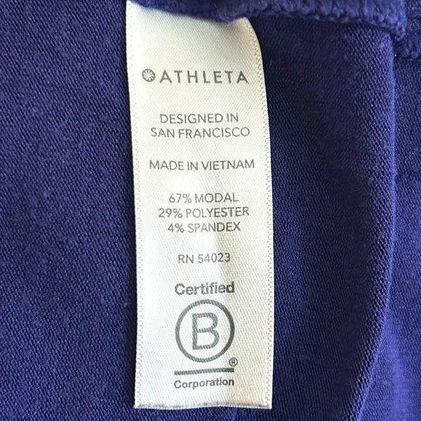 Athleta Womens Muscle Tank Top Royal‎ Blue Sleeveless Workout Gym Shirt Size M - Image 6
