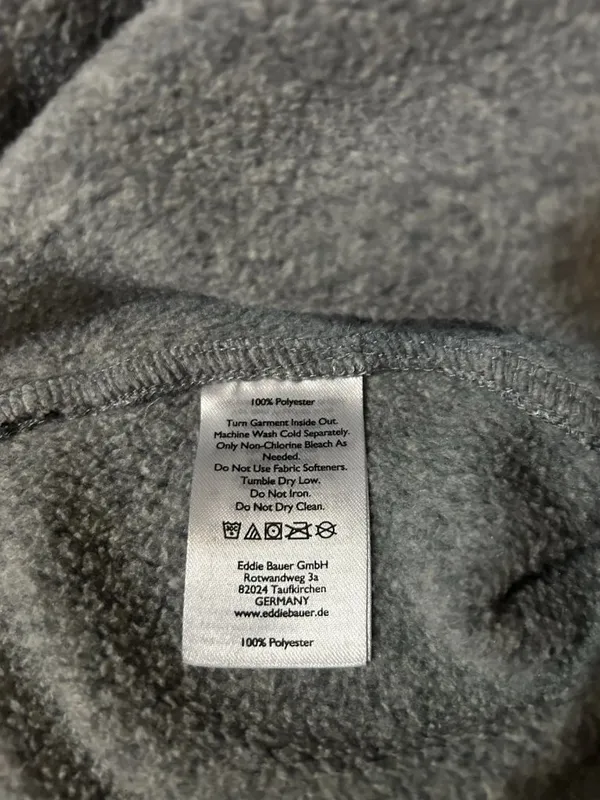 Eddie Bauer Fleece Mock Neck Snap Pullover Sweatshirt Women’s XL Gray Pockets - Image 8