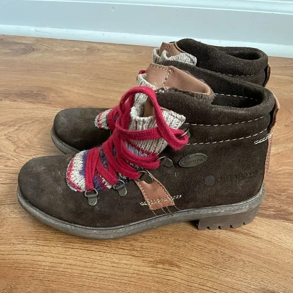 Eric‎ Michael suede upper hiking boots sz 6.5 - Image 8