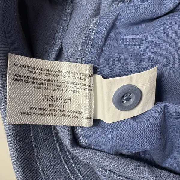 Orvis womens shorts blue pockets pull up tie front XL NWT - Image 6