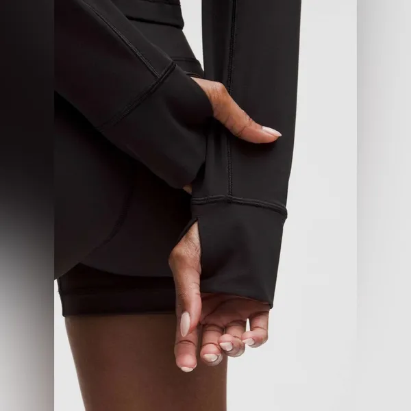 Lululemon NWT Define Cropped Hoodie Mesh Jacket Black Size 4 - Image 3