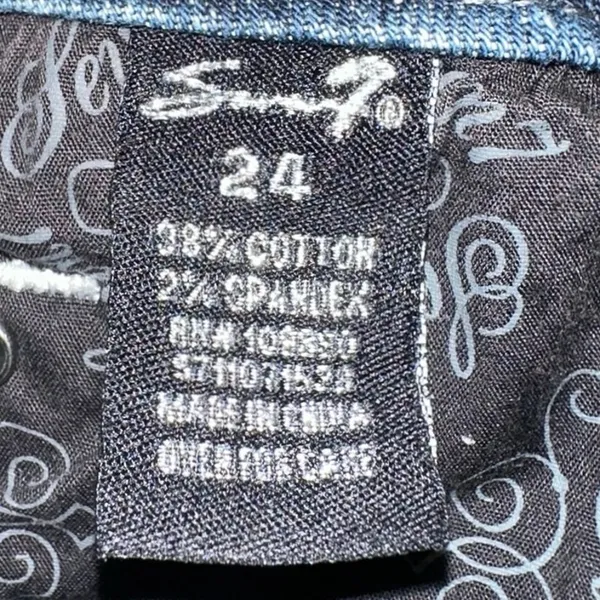 Seven7 Jeans Women 24 Bootcut Mid‎ Rise Stretch Embellished Pocket Y2K Western - Image 5