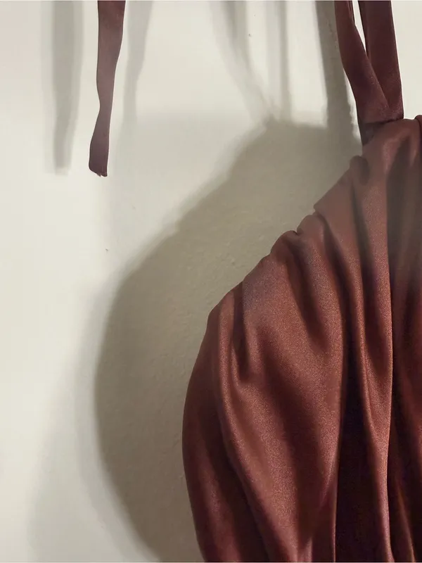 Revelry Brooke Terracotta Satin Maxi Dress Size 6 - Image 7