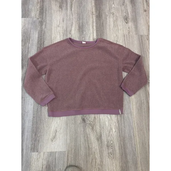 Patagonia Women's Shearling Crew Size Small‎ Crewneck Dusty Rose Sweatshirt - Image 2