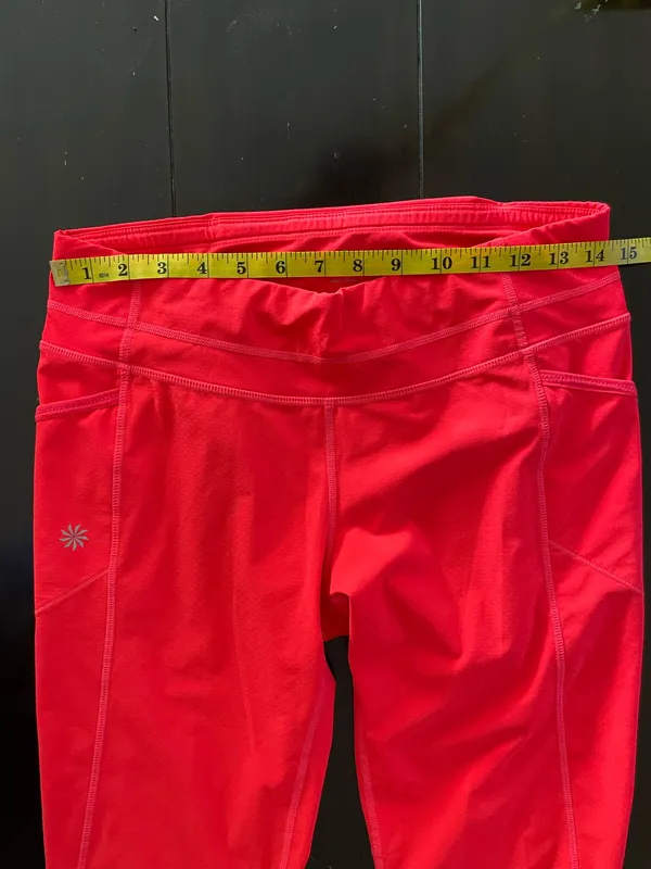 Bright Orange Athletic Capri ATHLETA Leggings ( Medium)   - Image 8