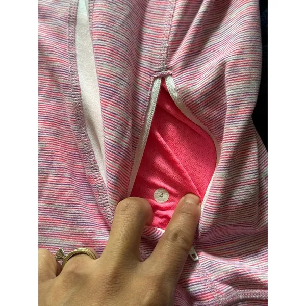 Lululemon Define Jacket Thumbholes Full Zip Athletic Pink White Size 4 - Image 4