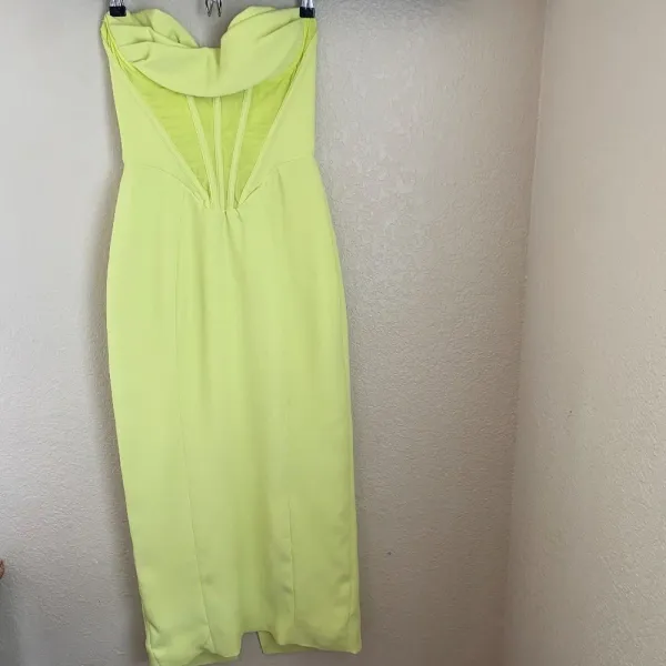 House‎ of CB Lucila Neon Strapless Corset Midi Dress Size XS NWOT - Image 5